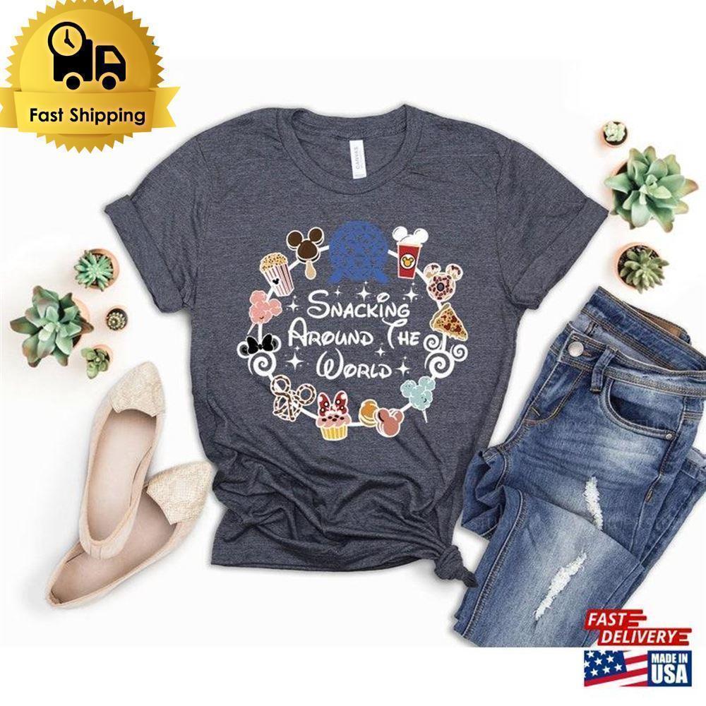 Snacking Around The World Disney Foodie Snacks Fan Park Casual T-Shirt